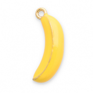 Breloques en acier Inox banane Doré-jaune