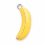 Breloques en acier Inox banane Argenté-jaune