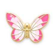 Perles en acier Inox papillon Doré-rose-blanc