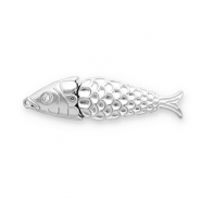 Breloques en acier Inox poisson Argenté-transparent