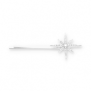 Accessoires pour cheveux epingle à cheveux étoile avec strass Argenté-transparent