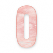 Pierres naturelles pendentifs Agate ovale Corail-transparent