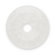 Pierres naturelles pendentifs Quartz donut 16mm Transparent blanc