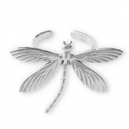 Bagues en acier Inox libellule Argenté