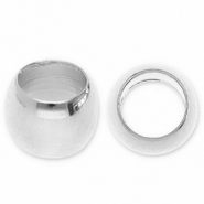 Perles en métal DQ tube Argenté antique (sans nickel)