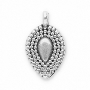 Breloques en métal DQ goutte Argenté antique (sans nickel)