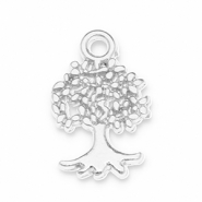 Breloques en métal DQ arbre Argenté antique (sans nickel)
