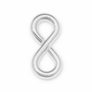 Apprêts en métal DQ Eco-brass® anneau brisé "8" Argenté antique (sans nickel)