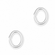 Apprêts en métal DQ anneau brisé ovale Argenté antique (sans nickel)