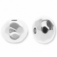 Perles en métal DQ facettée Argenté antique (sans nickel)