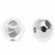 Perles en métal DQ facettée 4mm Argenté antique (sans nickel)