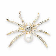 Broches araignée Doré-cristal