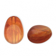 Perles acryliques en forme d'œuf Marron orange