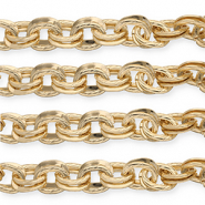 Apprêts en aluminium chaîne maille jaseron maille forçat double Doré