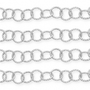 Apprêts en aluminium chaîne maille jaseron Argenté