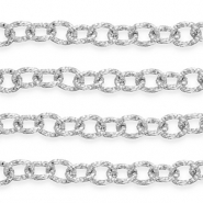 Apprêts en aluminium chaîne maille jaseron maille forçat Argenté