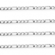Apprêts en aluminium chaîne maille jaseron maille figaro Argenté