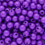 Perles acryliques 6 mm brillant Violet foncé