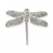 Broches accroche-regard libellule Argenté-noir-transparent