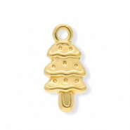 Breloques en acier Inox sapin de Noël Doré