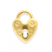 Breloques en acier Inox fermoir coeur Doré