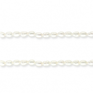 Perles d'eau douce "grain de riz" Blanc naturel