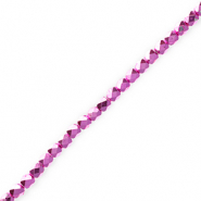 Perles &agrave; facettes Rose fuchsia m&eacute;tallique