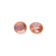 Perles à facettes Orange flamme-AB coating
