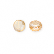 Perles à facettes Beige pêche-pearl shine coating