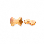 Perles à facettes Fashion nœud Orange flamme-AB coating