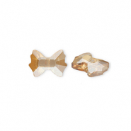 Perles à facettes Fashion nœud Beige pêche-pearl shine coating