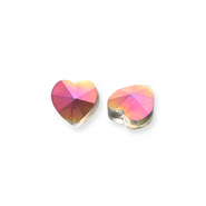 Perles à facettes Fashion coeur Argenté-AB coating