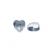 Perles à facettes Fashion coeur Bleu-pearl shine coating