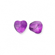 Perles à facettes Fashion coeur Violet