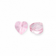 Perles à facettes Fashion coeur Rose