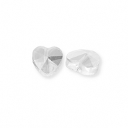 Perles à facettes Fashion coeur Transparent-AB coating