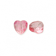 Perles à facettes Fashion coeur Rose