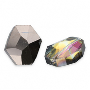 Perles à facettes Fashion hexagone Anthracite-AB coating