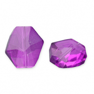 Perles à facettes Fashion hexagone Violet