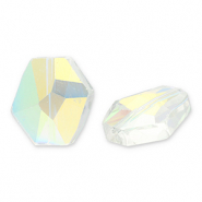 Perles à facettes Fashion hexagone Transparent-AB coating