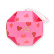 BY31&reg; Bo&icirc;te &eacute;crin &agrave; bijoux balle "A gift as lovely as you" Rose-rouge-dor&eacute;-rose clair