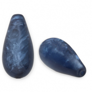Perles Polaris Elements en forme de goutte Polmo Bleu foncé
