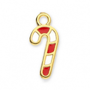 Breloques en métal DQ connecteur canne à sucre Doré-blanc-rouge (sans nickel)