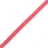 BY31® Ruban texte "Congrats" Rose néon-rose magenta-doré