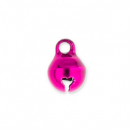 Breloques en métal petites cloches 6mm Fuchsia
