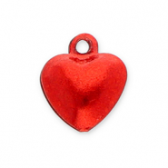 Breloques en métal petites cloches cœur Rouge