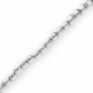 Perles hématites coquille Argenté