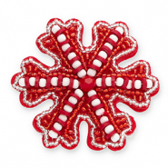 Broches flocon de neige Rouge-blanc-argenté