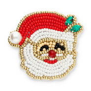 Broches père noël Rouge-blanc-doré