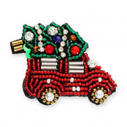 Broches voiture avec sapin de Noël Rouge-vert